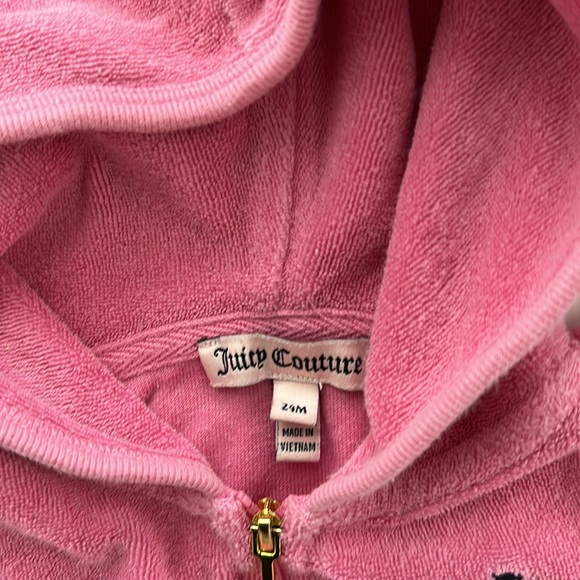 Juicy Couture 24 Month Pink 2 Piece Sweat Pants And Hoody jacket velour - Picture 4 of 9